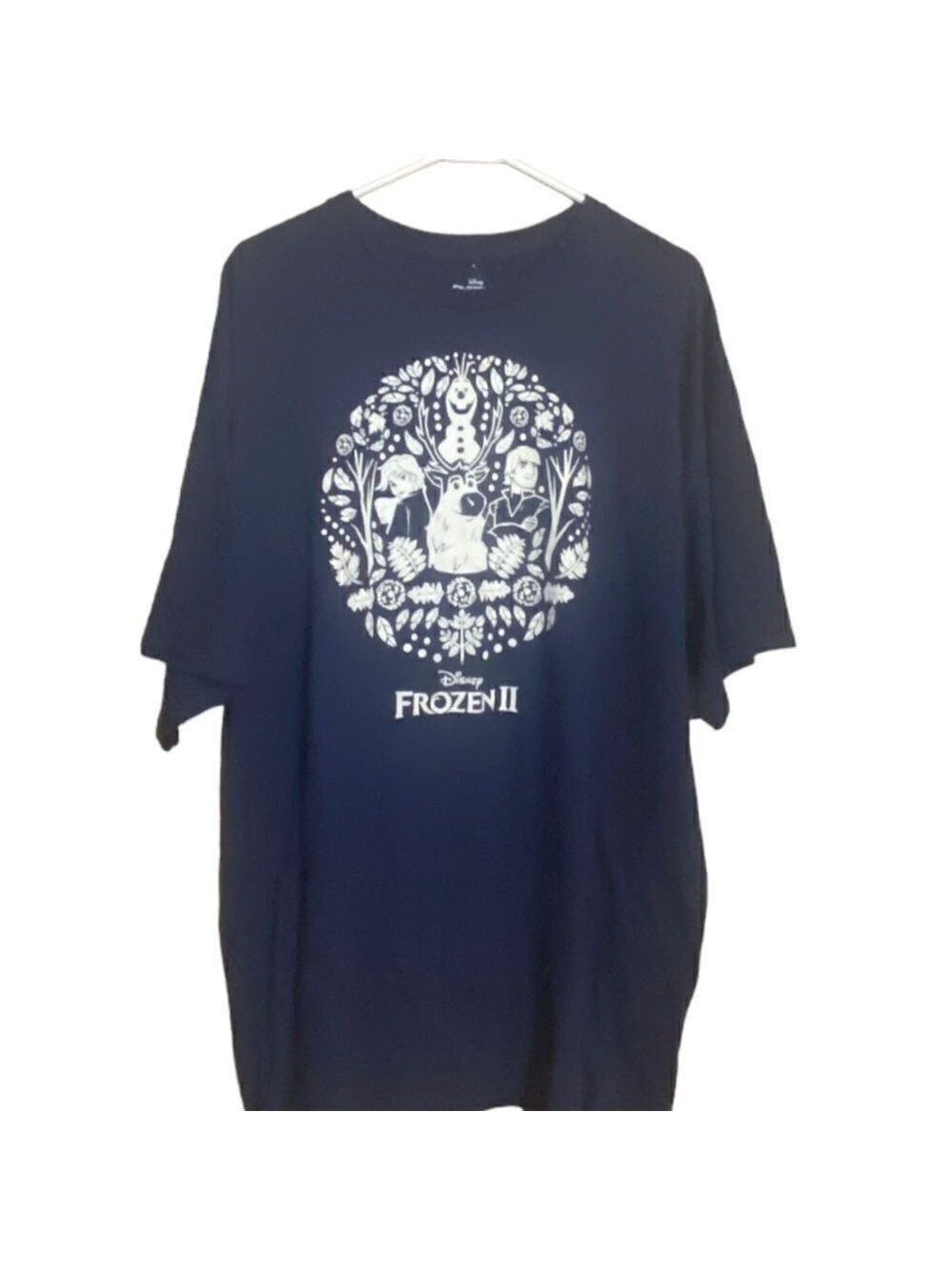Disney Navy T-Shirt Graphic Frozen II Characters Short Sleeves NWT L, XL, & 2X